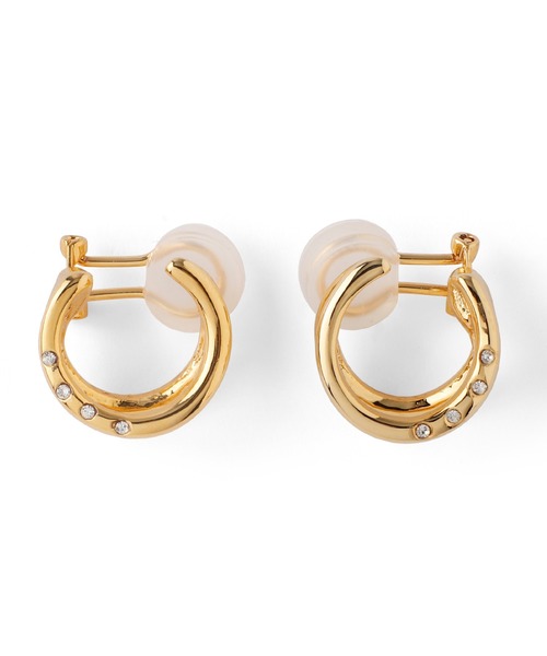 ANEMONE（アネモネ）の「ダブルラインサークルのコンヴォルヴイヤリング（イヤリング・レディース・ピンクゴールド/ゴールド/シルバー・FREE）」の6枚目の写真