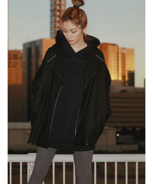 GYDA（ジェイダ）の「IL LA BUNNY BIGパーカー（パーカー・レディース・ブラック/ベージュ/ピンク・FREE）」の10枚目の写真