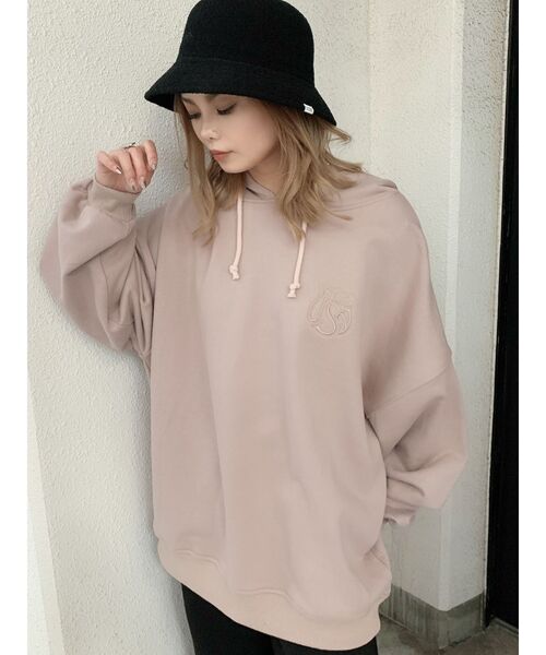 GYDA（ジェイダ）の「IL LA BUNNY BIGパーカー（パーカー・レディース・ブラック/ベージュ/ピンク・FREE）」の11枚目の写真