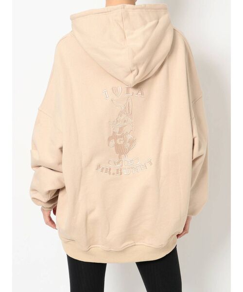 GYDA（ジェイダ）の「IL LA BUNNY BIGパーカー（パーカー・レディース・ブラック/ベージュ/ピンク・FREE）」の6枚目の写真