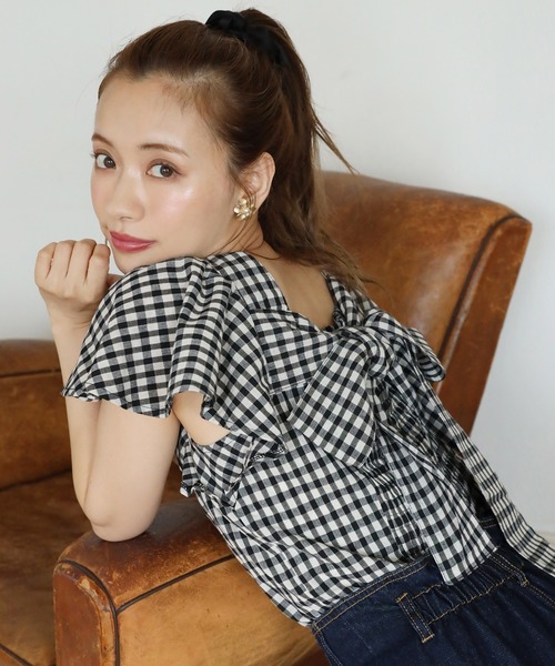 one after another NICE CLAUP(ワンアフターアナザーナイスクラップ)の「バックリボンフリルブラウス(シャツ/ブラウス・レディース・ブラック/オフホワイト/ホワイト系その他/チェック・FREE)」の21枚目の写真