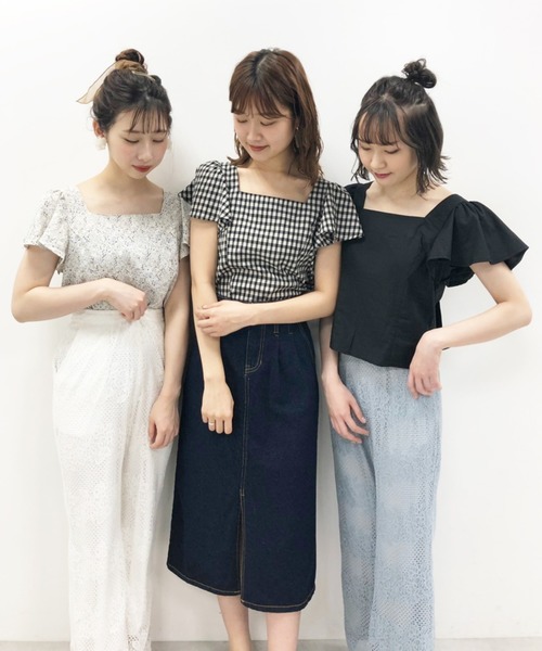 one after another NICE CLAUP(ワンアフターアナザーナイスクラップ)の「バックリボンフリルブラウス(シャツ/ブラウス・レディース・ブラック/オフホワイト/ホワイト系その他/チェック・FREE)」の12枚目の写真