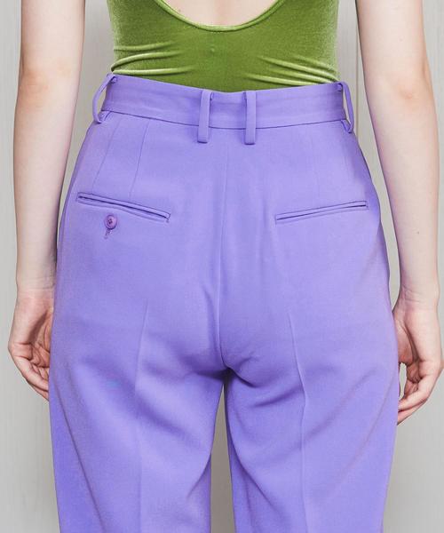 H　BEAUTY&YOUTH UNITED ARROWS（エイチビューティーアンドユースユナイテッドアローズ）の「＜H＞DOUBLE CLOTH WIDE TAPERED PANTS/パンツ（その他パンツ・レディース・ベージュ/パープル・SMALL/MEDIUM）」の4枚目の写真