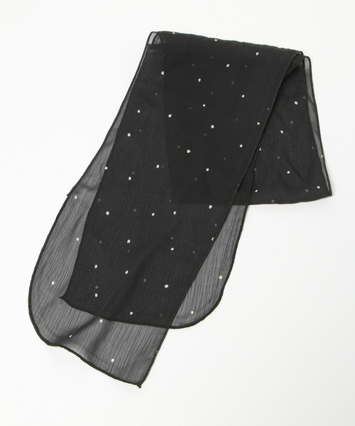 Heather（ヘザー）の「ガラスカーフ　895004（バンダナ/スカーフ・レディース・ブラック/キャメル/ライトベージュ/アイボリー・FREE）」の2枚目の写真