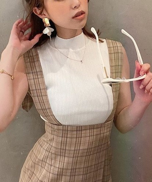 EIMY ISTOIRE（エイミーイストワール）の「ランダムリブノースリーブニットプルオーバー（ニット/セーター・レディース・ブラック/ホワイト/パープル/ラベンダー/ミント/ピンク/イエロー・FREE）」の19枚目の写真
