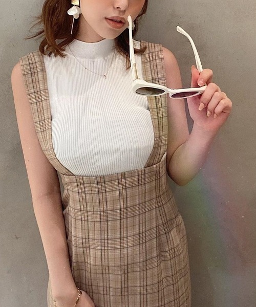 EIMY ISTOIRE（エイミーイストワール）の「ランダムリブノースリーブニットプルオーバー（ニット/セーター・レディース・ブラック/ホワイト/パープル/ラベンダー/ミント/ピンク/イエロー・FREE）」の18枚目の写真