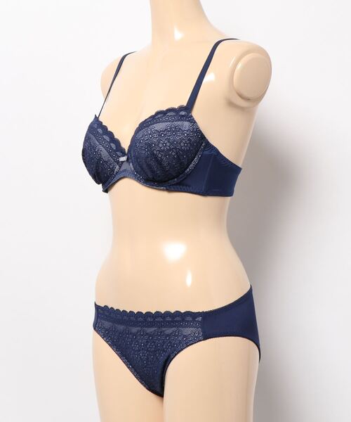 G70M トリンプ プレミアムデザイン 0082 ブラ＆ショーツ×3 Navy