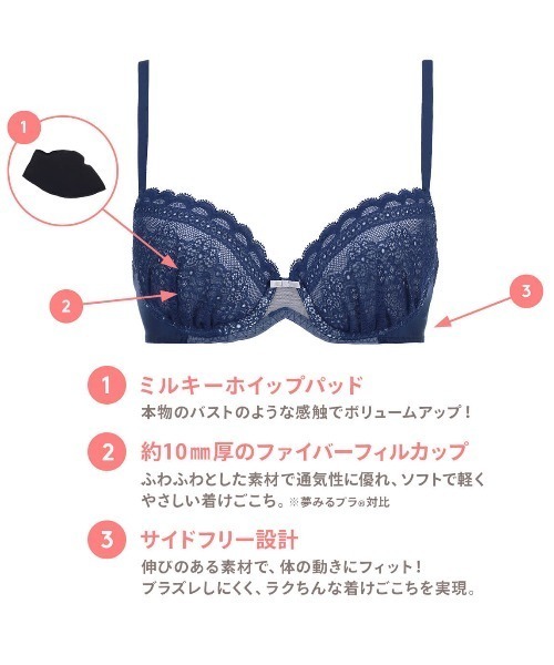 セール】デイジーシャワー 夢みるブラ ブラ＆ショーツセット【A