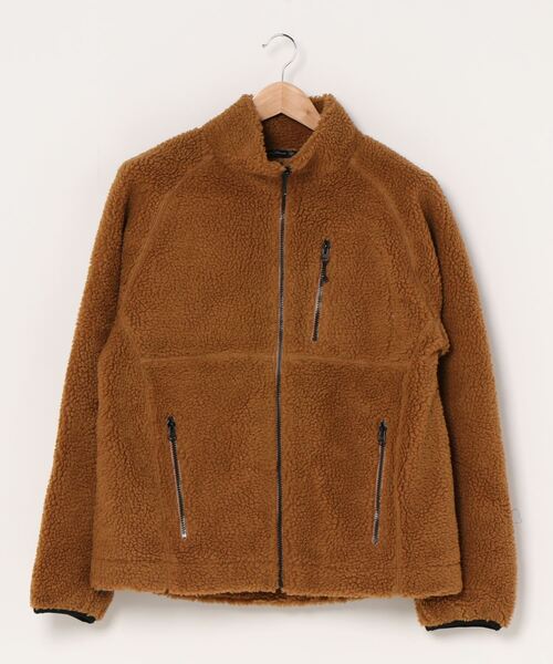 Bling Leads（ブリングリーズ）の「もこもこ ボア ジップアップ スタンドカラー ブルゾン 裏地付き（ブルゾン・メンズ・その他/キャメル/ダークグリーン/その他2/ブラック/その他1/カーキ/ライトパープル/モカ/ホワイト/ベージュ・M/L/XL）」の9枚目の写真