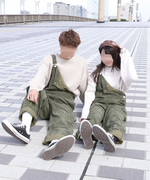 PairPair（ペアペア）の「コーデュロイオーバーオール(ユニセックス)（サロペット/オーバーオール・メンズ・アイボリー/モカ/カーキ・MEDIUM/LARGE）」の3枚目の写真