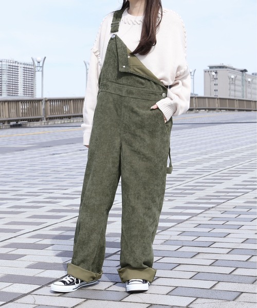 PairPair（ペアペア）の「コーデュロイオーバーオール(ユニセックス)（サロペット/オーバーオール・メンズ・アイボリー/モカ/カーキ・MEDIUM/LARGE）」の8枚目の写真