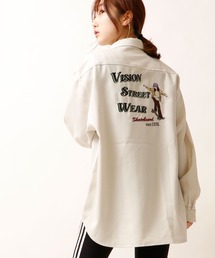 VISION STREET WEAR イラスト刺繍シャツ