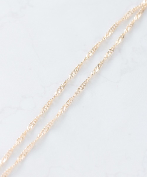 NOIR DE POUPEE（ノワールドプーペ）の「K10 ネックレス スクリューチェーン（ネックレス・レディース・ゴールド・FREE）」の3枚目の写真