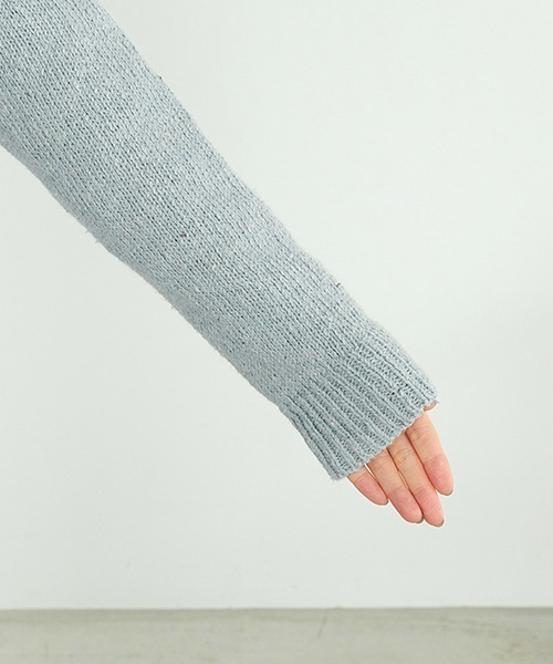 ONIGIRI(オニギリ)の「サスティナブル 春カラーニット(ニット/セーター・レディース・サックスブルー/イエロー/オレンジ/アイボリー・FREE)」の16枚目の写真