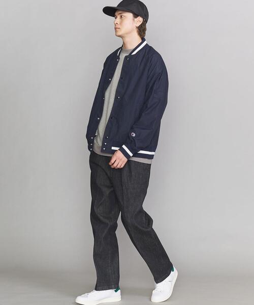 Champion(チャンピオン)の「【別注】 <CHAMPION(チャンピオン)> BASEBALL JACKET/アウター(ブルゾン・メンズ・ブラック/ネイビー/ダークグレー・SMALL/X-LARGE/LARGE/MEDIUM)」の9枚目の写真