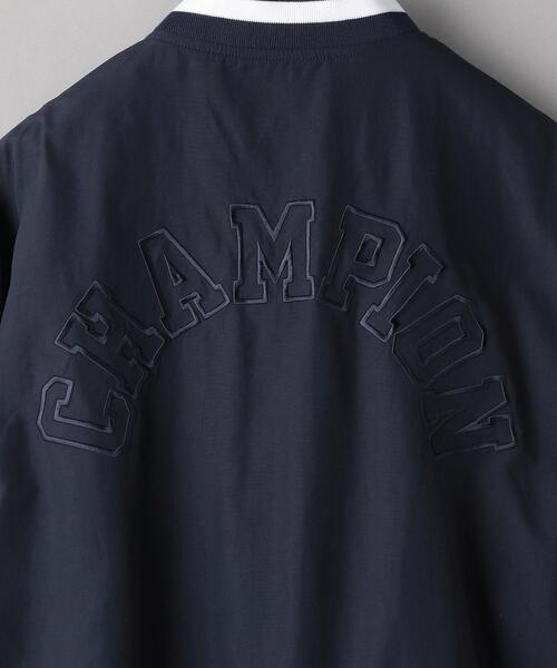 Champion(チャンピオン)の「【別注】 <CHAMPION(チャンピオン)> BASEBALL JACKET/アウター(ブルゾン・メンズ・ブラック/ネイビー/ダークグレー・SMALL/X-LARGE/LARGE/MEDIUM)」の5枚目の写真