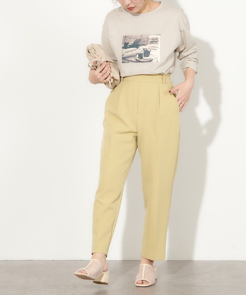 natural couture(ナチュラルクチュール)の「ウォッシャブル美シルエットパンツ XSサイズ(その他パンツ・レディース・ブラック/パープル/オフホワイト/イエロー/ミント・X-SMALL)」の5枚目の写真