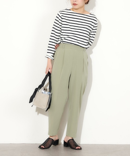 natural couture(ナチュラルクチュール)の「ウォッシャブル美シルエットパンツ XSサイズ(その他パンツ・レディース・ブラック/パープル/オフホワイト/イエロー/ミント・X-SMALL)」の4枚目の写真