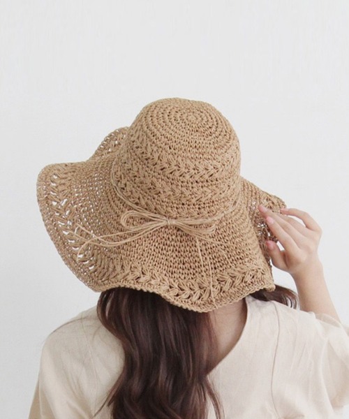 aimoha（アイモハ）の「UVカット帽子（ハット・レディース・ホワイト/オフホワイト/ベージュ/ピンク・FREE）」の7枚目の写真