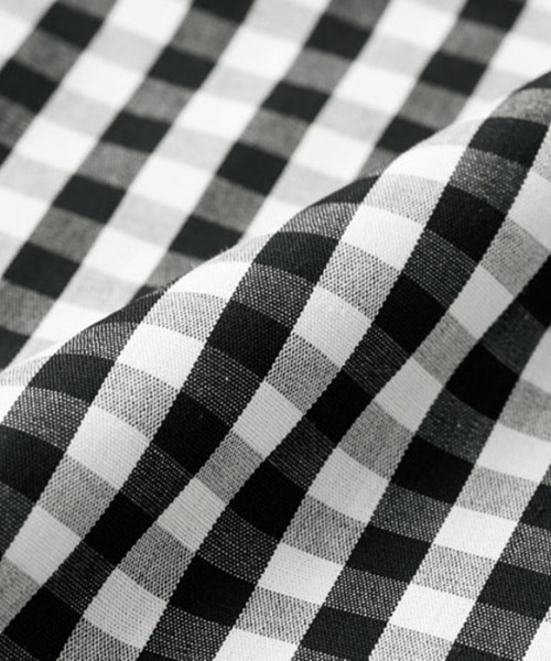 GeeRA（ジーラ）の「綿100％ギャザーフレアーワンピース（ワンピース・レディース・パープル/ブラック/チェック・SMALL/LARGE/XX-LARGE/MEDIUM/X-LARGE）」の6枚目の写真