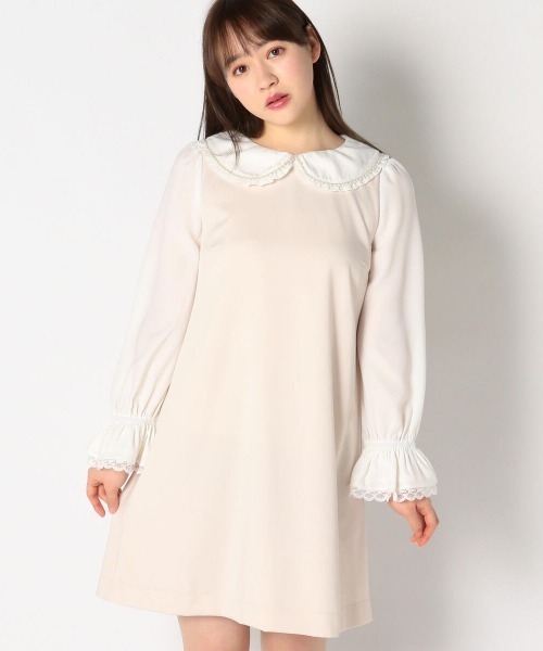 LODISPOTTO（ロディスポット）の「アンジュパールレースワンピース（ワンピース・レディース・ブラック/ピンクベージュ・MEDIUM）」の10枚目の写真