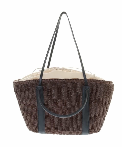 a.v.v（アーヴェヴェ）の「【2WAY】ハンドルペーパーカゴバッグ（かごバッグ・レディース・ベージュ/オレンジ系その他・38）」の11枚目の写真