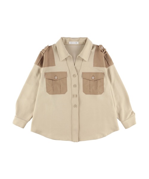 ALEXIA STAM(アリシアスタン)の「Contrast Double Pocket Shirt Jacket/コントラストダブルポケットシャツジャケット(その他アウター・レディース・チャコールグレー/ベージュ・FREE)」の19枚目の写真