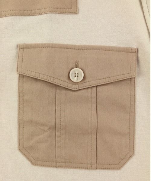 ALEXIA STAM(アリシアスタン)の「Contrast Double Pocket Shirt Jacket/コントラストダブルポケットシャツジャケット(その他アウター・レディース・チャコールグレー/ベージュ・FREE)」の22枚目の写真