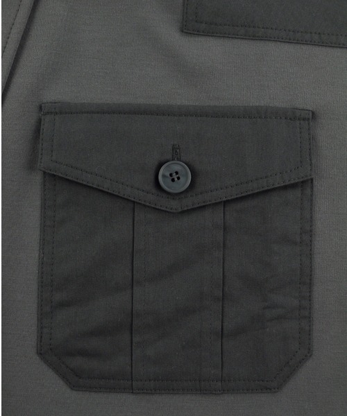 ALEXIA STAM(アリシアスタン)の「Contrast Double Pocket Shirt Jacket/コントラストダブルポケットシャツジャケット(その他アウター・レディース・チャコールグレー/ベージュ・FREE)」の12枚目の写真