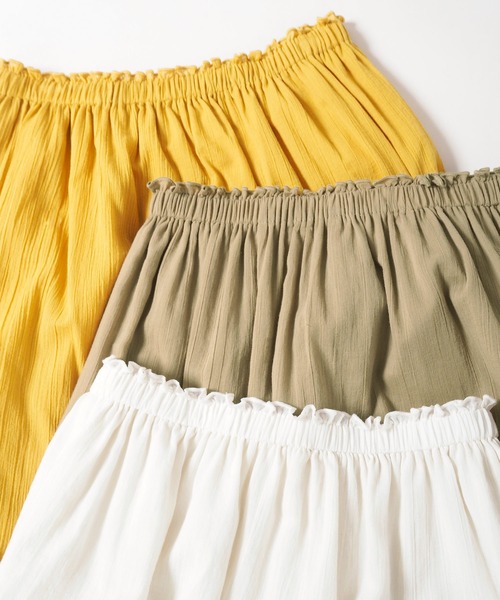 Crisp（クリスプ）の「フリルティアードスカート（スカート・レディース・ホワイト/カーキ/マスタード・FREE）」の7枚目の写真