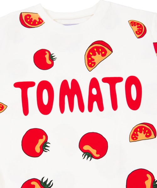 PUNYUS（プニュズ）の「フード総柄Ｔシャツ（TOMATO・KIWI・RENNYU）（Tシャツ/カットソー・レディース・ブルー/グリーン/レッド・1/2/3/4）」の10枚目の写真