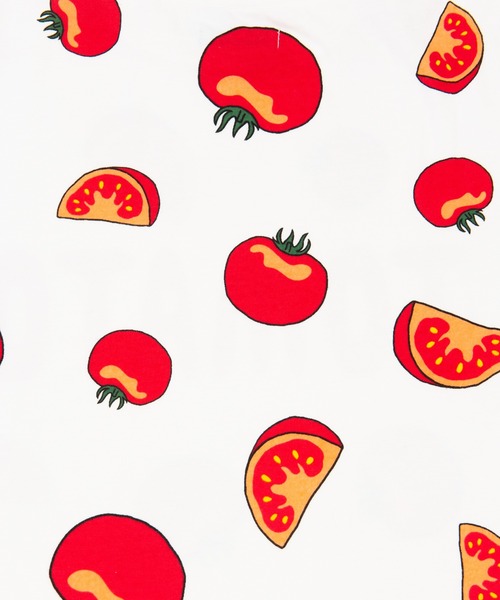 PUNYUS（プニュズ）の「フード総柄Ｔシャツ（TOMATO・KIWI・RENNYU）（Tシャツ/カットソー・レディース・ブルー/グリーン/レッド・1/2/3/4）」の13枚目の写真