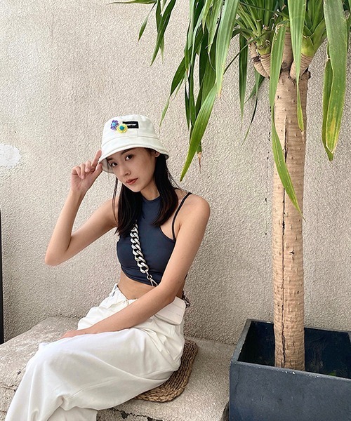 MASONPRINCE(メイソンプリンス)の「ロゴステッチ バケットハット MZ02430【DO NOT TAG】(ハット・レディース・ホワイト/ブラック/ベージュ・FREE)」の5枚目の写真