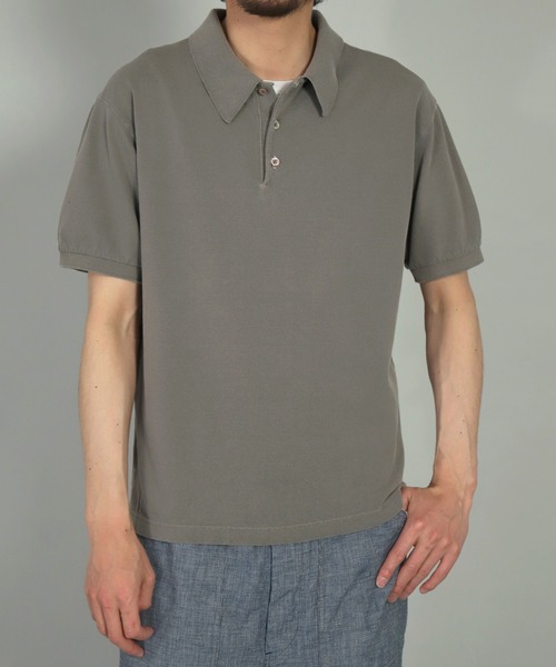 OMNIGOD（オムニゴッド）の「[OMNIGOD mens / オムニゴッド]　カノコ　ショートスリーブポロシャツ（ポロシャツ・メンズ・スミクロ・2/3/4）」の2枚目の写真