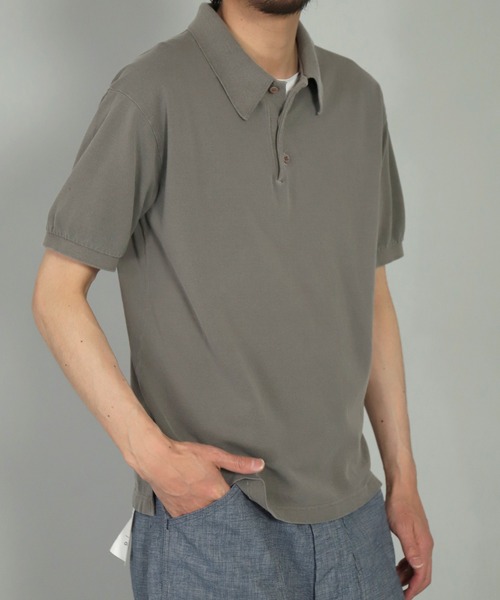 OMNIGOD（オムニゴッド）の「[OMNIGOD mens / オムニゴッド]　カノコ　ショートスリーブポロシャツ（ポロシャツ・メンズ・スミクロ・2/3/4）」の4枚目の写真