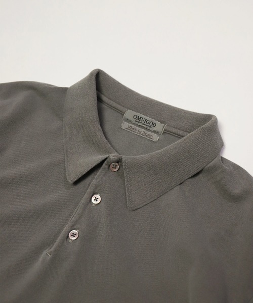 OMNIGOD（オムニゴッド）の「[OMNIGOD mens / オムニゴッド]　カノコ　ショートスリーブポロシャツ（ポロシャツ・メンズ・スミクロ・2/3/4）」の16枚目の写真