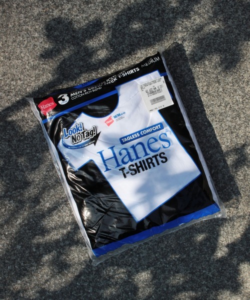 HANES(ヘインズ)の「【HANES/ヘインズ】3枚組 青パック クルーネックTシャツ HM2115G(Tシャツ/カットソー・メンズ・ホワイト・MEDIUM/LARGE/X-LARGE/SMALL)」の1枚目の写真