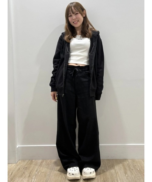 GAP セットアップ　ブラック セール】Gapロゴ ジップパーカー(ユニセックス)（パーカー