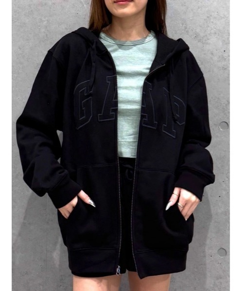 CRONOS×IRAL ユニセックス　ジップパーカー　ブラック CRONOS×IRAL ユニセックス ジップパーカー ブラック