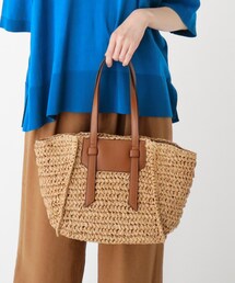 OPAQUE.CLIP | ペーパー合皮コンビリボントート(トートバッグ)