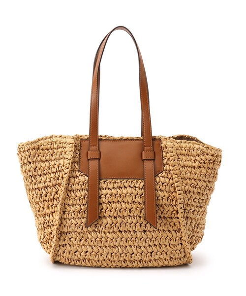 OPAQUE.CLIP（オペークドットクリップ）の「◆ペーパー合皮コンビリボントート（トートバッグ・レディース・キャメル/オフホワイト・00）」の5枚目の写真