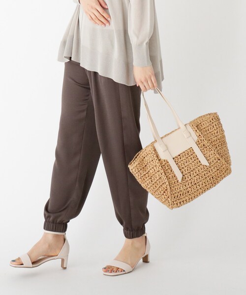 OPAQUE.CLIP（オペークドットクリップ）の「◆ペーパー合皮コンビリボントート（トートバッグ・レディース・キャメル/オフホワイト・00）」の6枚目の写真