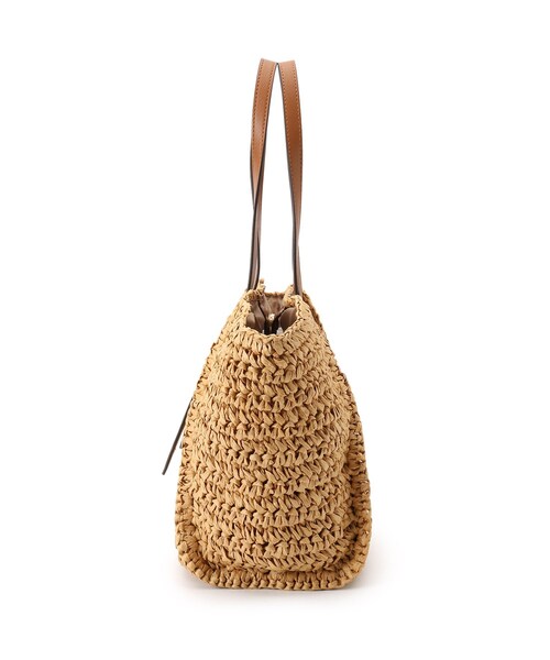 OPAQUE.CLIP（オペークドットクリップ）の「◆ペーパー合皮コンビリボントート（トートバッグ・レディース・キャメル/オフホワイト・00）」の10枚目の写真