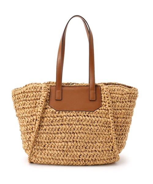 OPAQUE.CLIP（オペークドットクリップ）の「◆ペーパー合皮コンビリボントート（トートバッグ・レディース・キャメル/オフホワイト・00）」の11枚目の写真