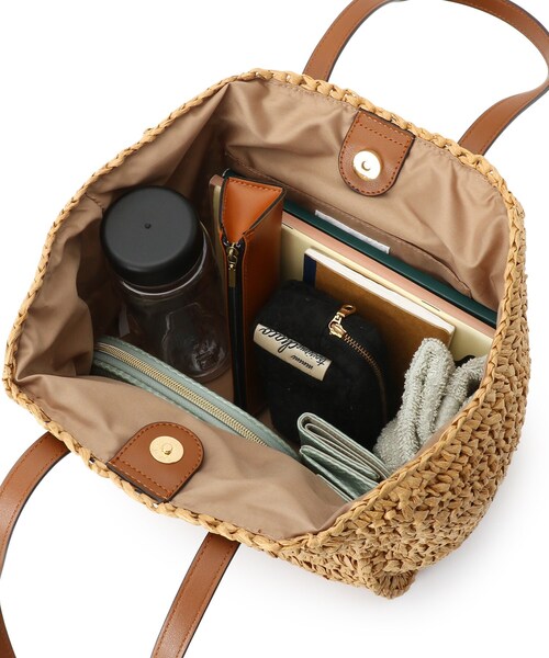 OPAQUE.CLIP（オペークドットクリップ）の「◆ペーパー合皮コンビリボントート（トートバッグ・レディース・キャメル/オフホワイト・00）」の13枚目の写真