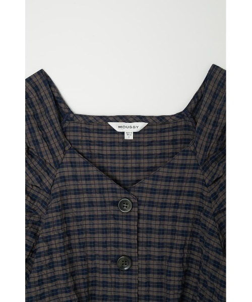 MOUSSY（マウジー）の「PUFF SLEEVE CHECK CROP トップス