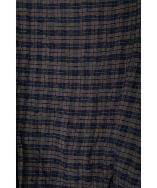 MOUSSY（マウジー）の「PUFF SLEEVE CHECK CROP トップス（シャツ/ブラウス・レディース・パープル/ブラウン/アイボリー・1/2）」の9枚目の写真