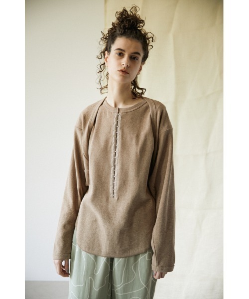 BLACK BY MOUSSY（ブラックバイマウジー）の「mini waffle bolero（ミニワッフルボレロ）（カーディガン/ボレロ・レディース・ホワイト/ベージュ/ネイビー・FREE）」の3枚目の写真