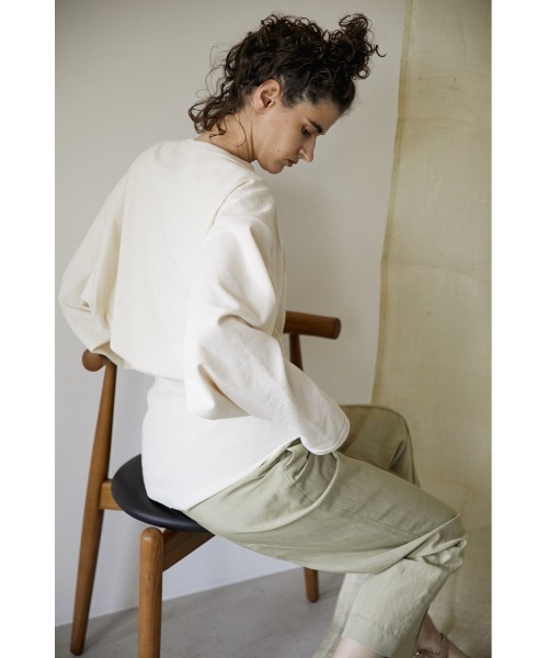 BLACK BY MOUSSY（ブラックバイマウジー）の「mini waffle bolero（ミニワッフルボレロ）（カーディガン/ボレロ・レディース・ホワイト/ベージュ/ネイビー・FREE）」の19枚目の写真