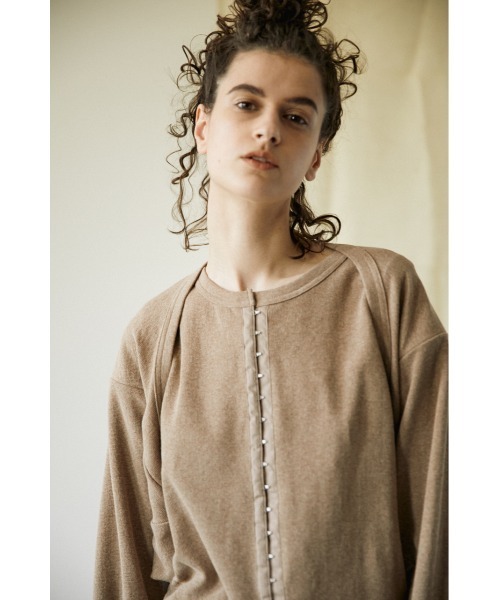 BLACK BY MOUSSY（ブラックバイマウジー）の「mini waffle bolero（ミニワッフルボレロ）（カーディガン/ボレロ・レディース・ホワイト/ベージュ/ネイビー・FREE）」の4枚目の写真